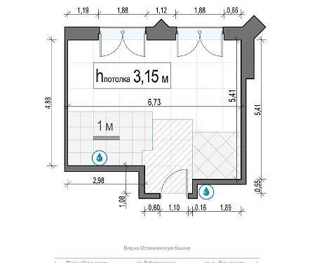  квартира новостройка площадью 35,7 кв.м.