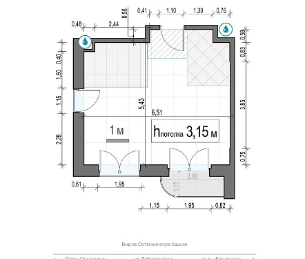 квартира новостройка площадью 37,5 кв.м.