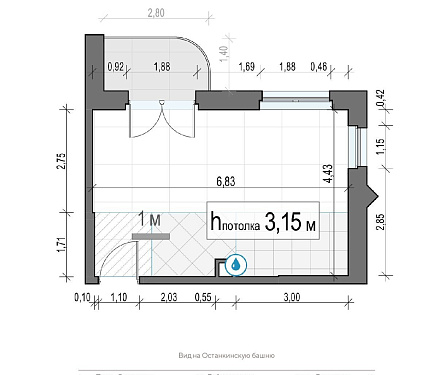 квартира новостройка площадью 31 кв.м.