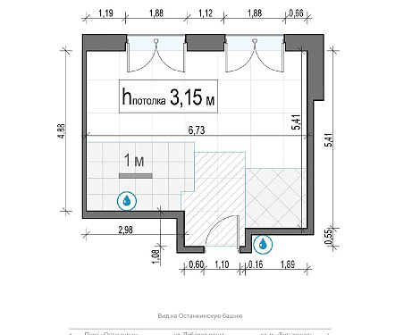  квартира новостройка площадью 35,9 кв.м.